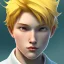 Placeholder: portrait, heroic fantasy setting, man, 20 year old, messy blond hair, round face, naïve, round face, UHD, cheeky,