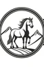 Placeholder: Horse and mountain range graphic logo