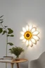 Placeholder: Wall lamp inspired by sunflower , organic form