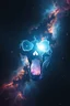 Placeholder: A big scary face out of A nightmare from light." Stars are holes in the fabric of reality, from which a blinding, painful light pours. Nebulae resemble phantasmagorical visions.