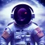 Placeholder: Astronaut, outer space, moon, stars, spaceship, beautiful, black, blue, purple, pink, masterpiece, expert, 8K, hyperrealism, sharp focus, cinematic lighting