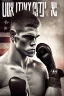 Placeholder: a young boxer fighting , ex uck military in a long path to usa for a book cover