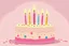 Placeholder: Simple birthday cake with candles animo