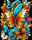 Placeholder: butterfly and flower cover for adult