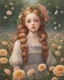 Placeholder: a painting of Anne Shirley with flowers in her hair, portrait of girl in flower field, realistic cute girl painting, girl standing in flower field, realistic anime style at pixiv, by Margaret Keane, portrait of lolita, girl standing in a flower field, girl in a flower field, inspired by nicoletta ceccoli, by nicoletta ceccoli