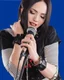 Placeholder: female Singer with microphone