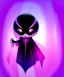 Placeholder: cute ghost, purple, black background, , professional, artstation, black gradient, trending, , high contrast