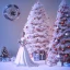 Placeholder: christmas ambience, bridal model, cinema 4d, octane render, high detail