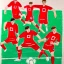 Placeholder: Drawing of swiss football team in the style of Matisse