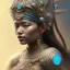 Placeholder: Sango fantasy, fantasy magic, intricate, sharp focus, illustration, highly detailed, digital painting, concept art, matte, art germ and Paul Lewin and Kehinde Wiley, masterpiece Mayan princess dancer head bronze feather's' Asian Latin girl nice breast brown Thai hair turquoise silver blue sky