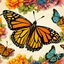 Placeholder: Hermoso dibujo coloreado de mariposa monarca, obra de arte, calidad ultra, maximalista, 12k