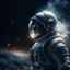 Placeholder: astronaut looking to the earth from cosmos, photo-realistic, shot on Hasselblad h6d-400c, zeiss prime lens, bokeh like f/0.8, tilt-shift lens 8k, high detail, smooth render, down-light, unreal engine 5, cinema 4d, HDR, dust effect,, smoke