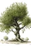 Placeholder: unique olive tree drawing