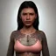 Placeholder: colombian woman with chest tattoos