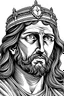 Placeholder: King Jesus 2d in black and white for laser engraving