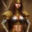 Placeholder: arab female warrior sexy cleavage dark eyes ornate metal armour silks