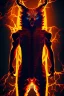 Placeholder: Full body photography of ethereal ANGRY PET , Fire theme art, Dark moody night atmosphere, by Michelangelo, 8K, high body details, anatomically perfect body, oak tree roots, purple, red,