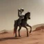 Placeholder: Riding horse astronaut mars