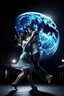 Placeholder: Poster song about dancing under the moon Photorealistic