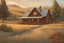 Placeholder: A rustic design with cozy, country-style architecture, earthy colors on exterior walls, wooden details, rural-inspired Bo Bartlett, nature-themed, organic outline, colorblocked landscape panels, rural-section, various animals, serene landscapes, natural patterns --v 5. 2 --ar 2:3