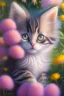 Placeholder: extremely cute kitten-like creature with strange flowers Hyper realistic eyes, oil on canvas award winning fantastic view ultra detailed acrylic art Ultra realistic Impressionism Surrealism simen johan, sharp focus intricate oil on canvas cinematic lighting photorealistic high detail ultra detailed crisp quality colourful in sunshine