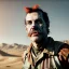 Placeholder: Ultra realistic mad max scene. clown sweet man, color fog, waist up view, Wes Anderson style, happy, highly detailed, concept art, unreal engine 5, god rays, ray tracing, RTX, lumen lighting, ultra detail, volumetric lighting, 3d, finely drawn, high definition, high resolution.