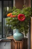 Placeholder: a nice flower vase in a modern house balcony