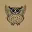 Placeholder: owl flying logo in circle hand sketched