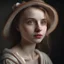Placeholder: Woman salutistic ipochondria young beautiful delicate