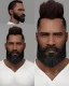 Placeholder: "MIddle aged African American human male, with a trimmed but uneven beard, piercing eyes with slick back hair, 8k resolution concept art scene by Greg Rutkowski, Artgerm, WLOP, Barack Obama dynamic lighting hyperdetailed intricately detailed Splash art trending on Artstation triadic colors Unreal Engine 5 volumetric lighting Splash art fantasy, grey hair, sitting in Starbucks drinking coffee