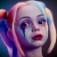 Placeholder: Cute baby character harley quinn,movie, photo realistic, unreal engine, cinematic lighting 8k --v 4