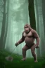 Placeholder: Ape ran in jogging suits in the forest, details, texture, 8k quality,