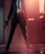 Placeholder: Female John wick, full body, bokeh, hyper realistic