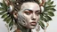 Placeholder: Complex 3d render ultra detailed of a beautiful porcelain profile ronaldo face, biomechanical cyborg, analog, 150 mm lens, beautiful natural soft rim light, big leaves and stems, roots, fine foliage lace, colorful details, massai warrior, alexander mcqueen high fashion haute couture, pearl earring, art nouveau fashion embroidered, steampunk, intricate details, mesh wire, mandelbrot fractal, anatomical, facial muscles, cable wires, elegant, hyper realistic, ultra detailed, octane render