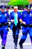 Placeholder: donald trump being cuffed on the street by the police