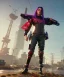 Placeholder: Billie Eilish, in stockings, cyberpunk2077