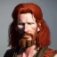 Placeholder: Portrait of courtney gains as a ruggedly handsome but joyful roguish pirate, charismatic, attractive male, masculine, perfect, precisely detailed, lightly freckled face, meticulously detailed multi-hued ginger carrot cherry fire red hair; malachai of the corn; fantasy, intricate, elegant, highly detailed, digital painting, artstation, concept art, matte, sharp focus, illustration, art by artgerm and greg rutkowski and alphonse mucha