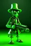 Placeholder: A plasmoid made of translucent green slime wearing Groucho Marx glasses, leather armor and a fedora. He is wielding a crossbow.