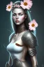 Placeholder: lady warrior with white top and flowers