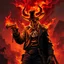 Placeholder: blaze the pyromaniac devil wild west bandit fantasy art