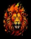 Placeholder: lion on fire