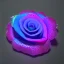 Placeholder: transparent multicolor crystal rose leaf