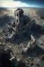 Placeholder: Destroyed City, medieval ruins, debris, stone, breched, brocken, Perspektiv from the sky,