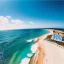 Placeholder: fullbody Drawing of 'beutiful beach, clouds, lighthouse,sunny day',intricate detail,andrea bonelli,Kilian Eng,Ohrai,evan lee,Aleksandr Sidelnikov,KyuYong Eom,three quarters frontal aerial view,toned colors,16k