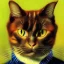 Placeholder: Portrait of a cat by Van Gogh