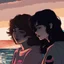 Placeholder: sunset, lofi colors, lofi vibes, cool colors, 2 girl