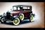 Placeholder: a true-to-life 1928 ford model a sedan, classic wheels, centered, intricate, extreme detailed, photorealism, center view, suburb background, pivot on ford, pen and color marker, painting by cheryl kelley