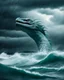 Placeholder: ultraralistic photography of jormungandr in storm