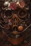 Placeholder: an abstract painting of rusted metal and flowers, by caravaggio, rust, scaffolding, iron cladding, decay, mixed media, textured, anatomically correct, beautiful perfect face, sharp focus, highly detailed