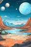 Placeholder: draw a landscape about space